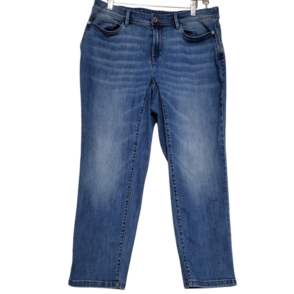 J. Jill Size 16P Slim Ankle Jeans Delray Wash Comfortable Casual Tencel See Pics